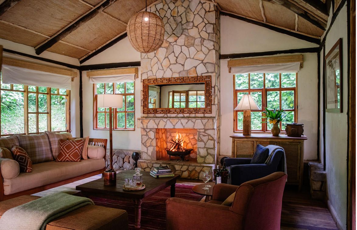 Lodge lounge near the Bwindi forest
